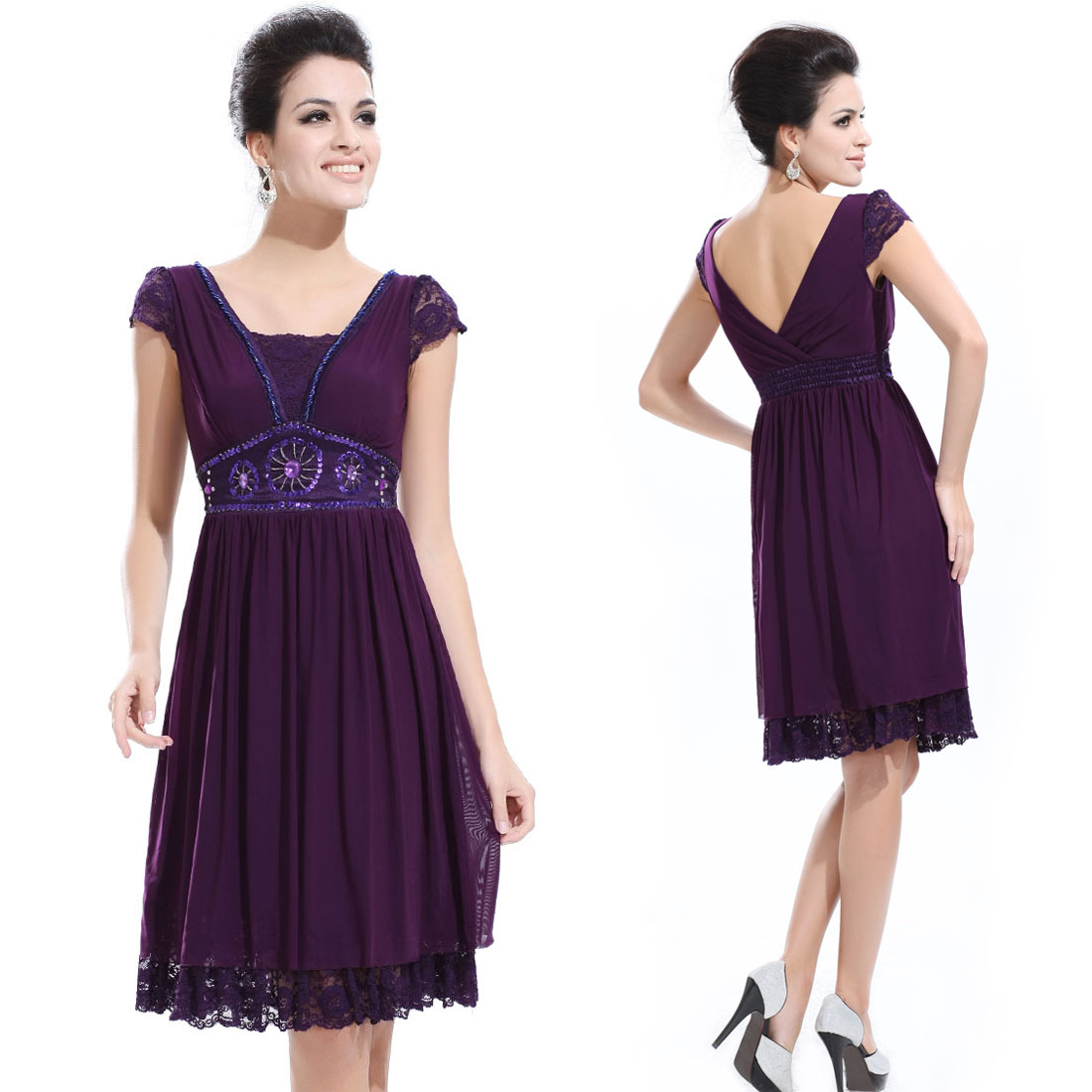 cap sleeve empire waist dress