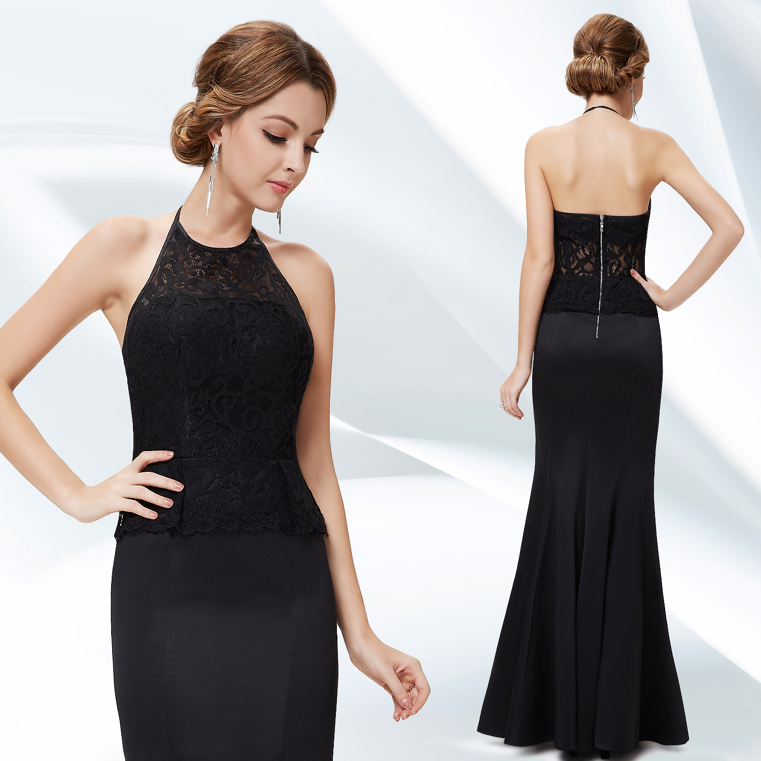 Elegant Black Special Occasion Sexy Formal Mermaid Celebrity Long Dress 08242 Ebay 