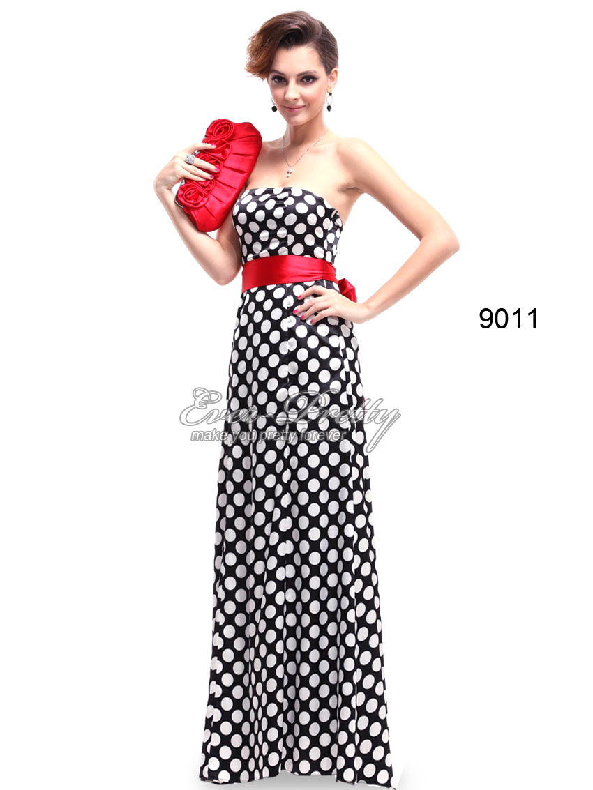 polka dot formal gown