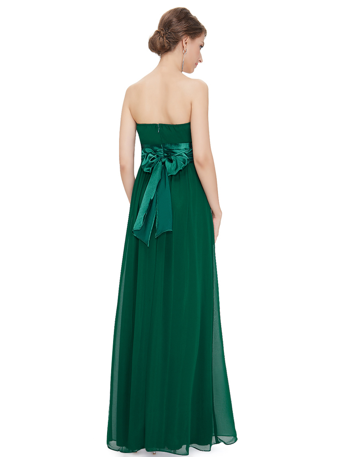 Ever Pretty Sexy Green Empire Waist Strapless Long Evening Gown 09060 Uk Size 16 1717