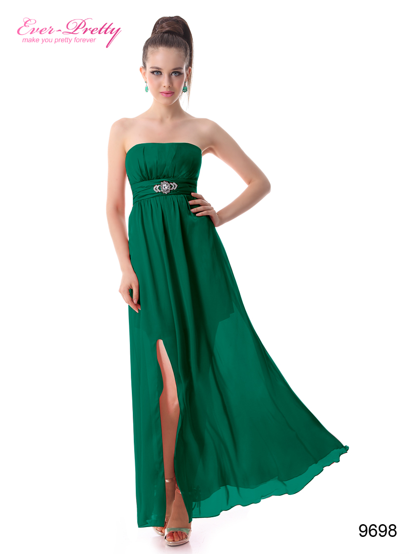 Ever Pretty Strapless Ruffles Split Empire Line Long Formal Evening Dress 09698 Ebay 4720