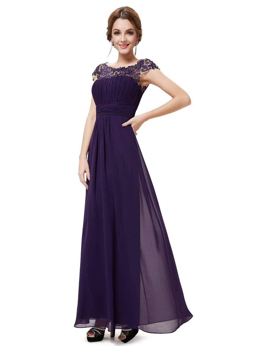 2016 Women's Bridesmaid Lace Formal Evening Ball Gown Prom Formal Dress ...