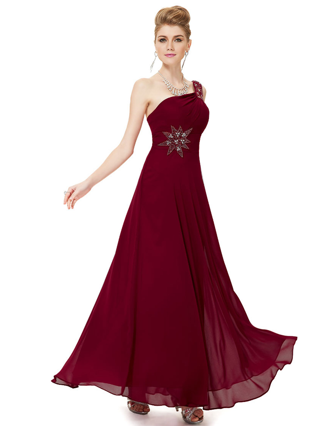 Womens One Shoulder Evening Bridesmaid Party Dresses 08079 Size 8 10 12 ...