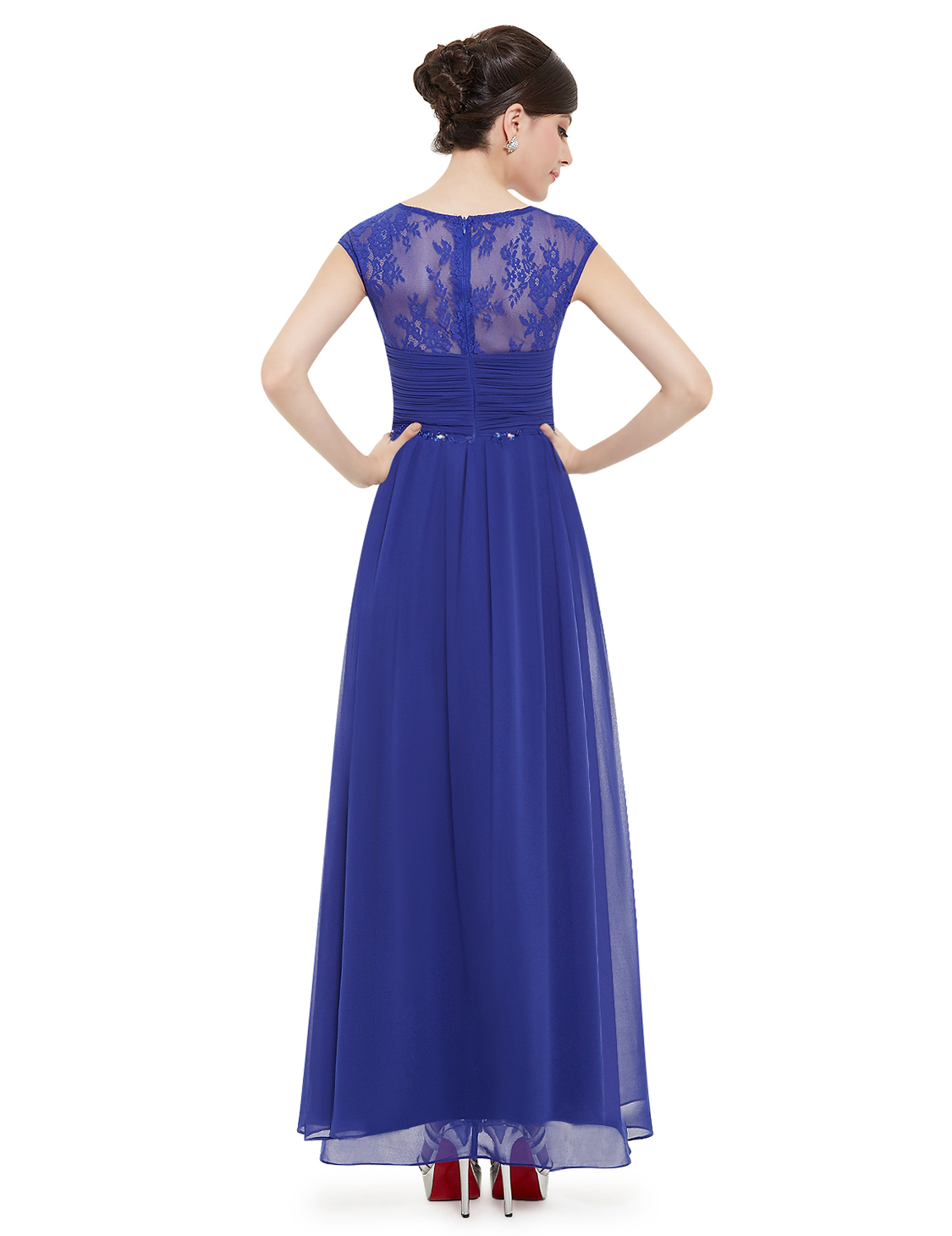Ever Pretty Unique Royal Blue Lacey Bridesmaid Evening Party Prom Dress ...