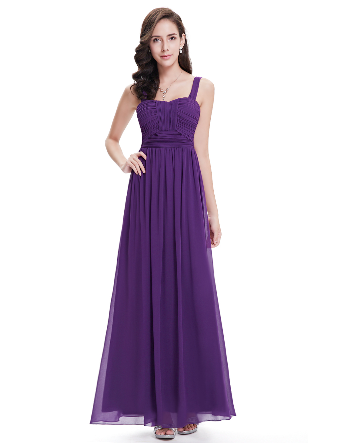 Ever Pretty Women's Long Purple Formal Bridesmaid Evening Prom Dresses ...