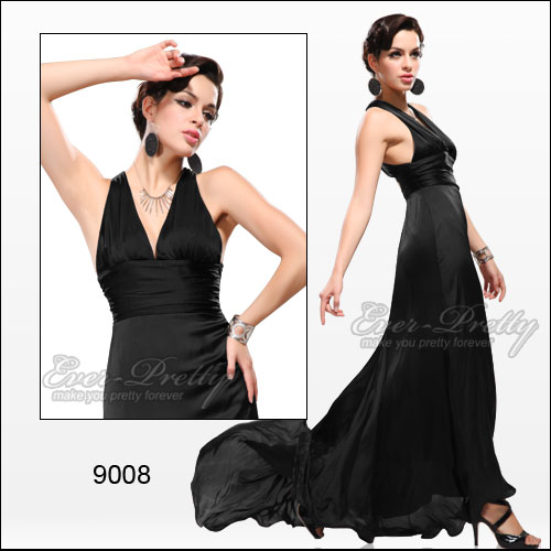 Cross Back Black Empire Ruffles New Trailing Wedding Dress 09008 US 