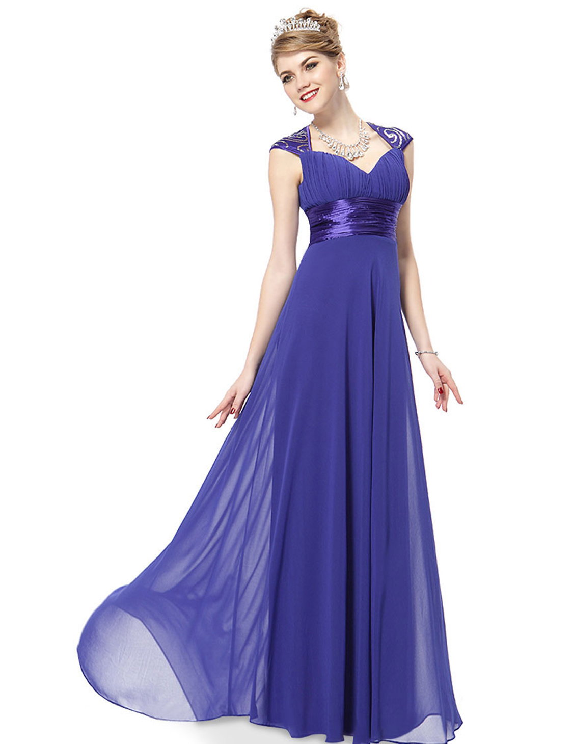 US Women Sexy Long Chiffon Bridesmaid Evening Party Prom Formal Dresses ...