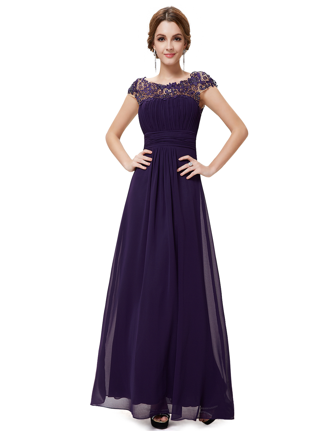 Ever Pretty Long Lace Bridesmaid Formal Gown Evening Party Dress 09993 ...