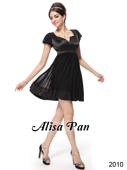 Alisa Pan Black Beaded Ruffle Party Dress 02010 Sz 3XL 610585147078 